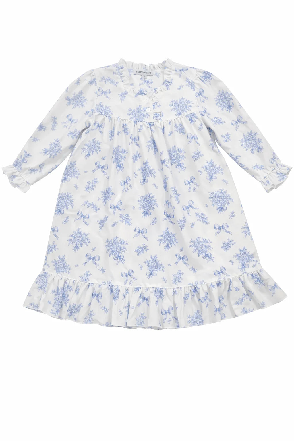 Evie Blue Floral & Bow Gown