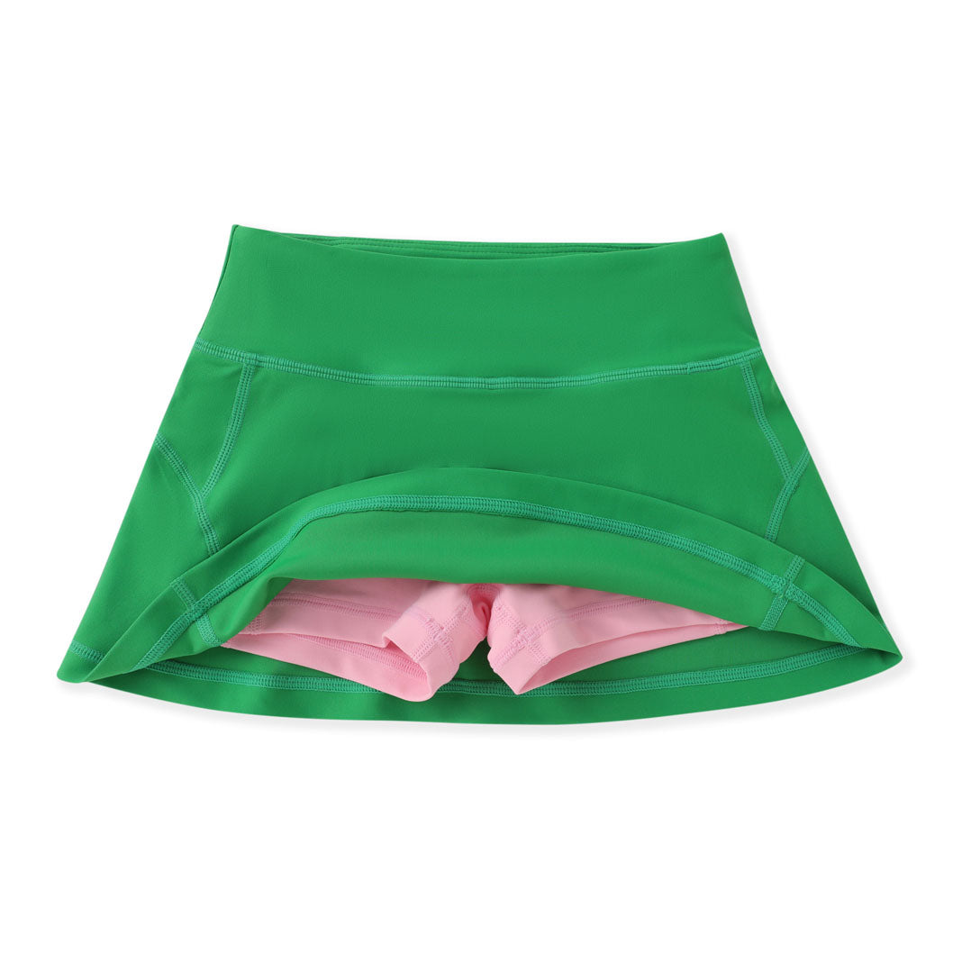 Green & Pink Tennis Skirt