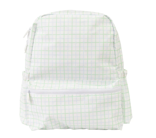 Blue Green Windowpane Small Backpack