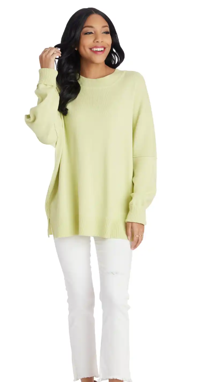 Lime Astrid Ribbed Sweater