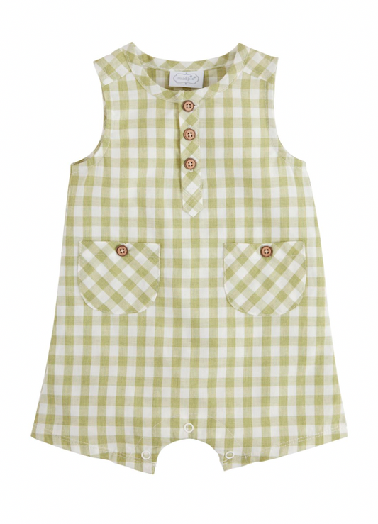 Green Gingham Shortall
