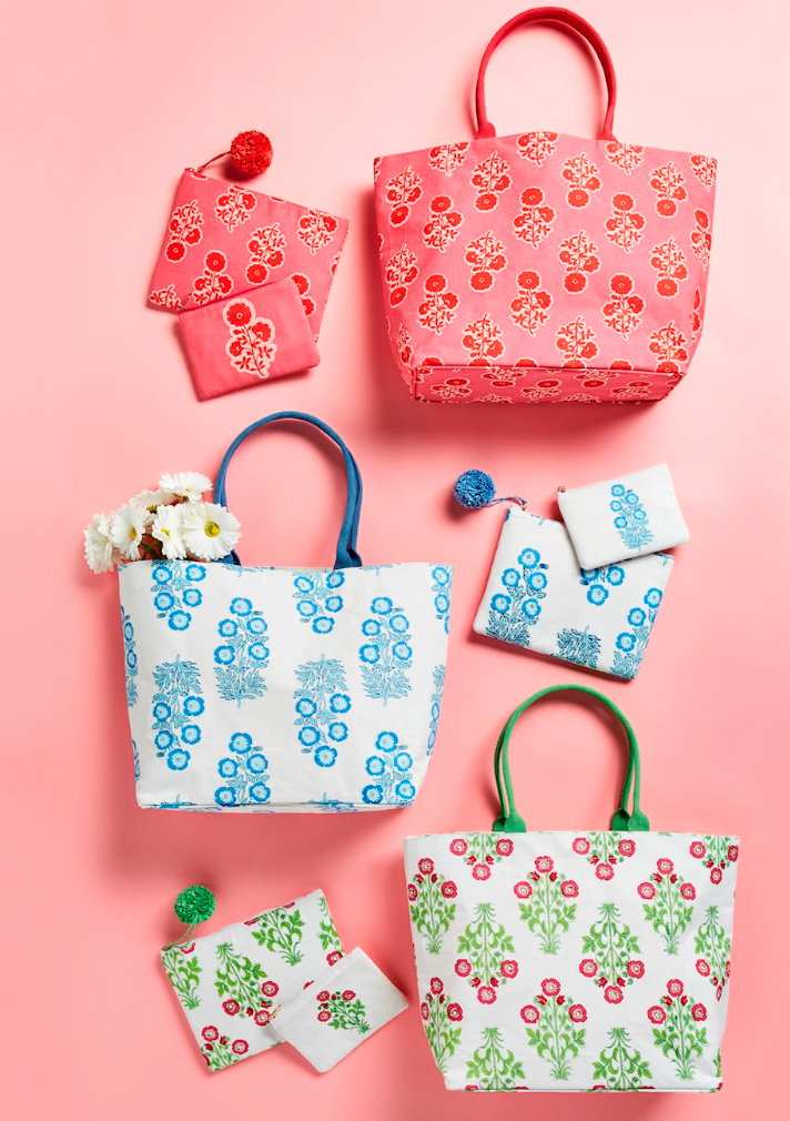 Green Block Tote