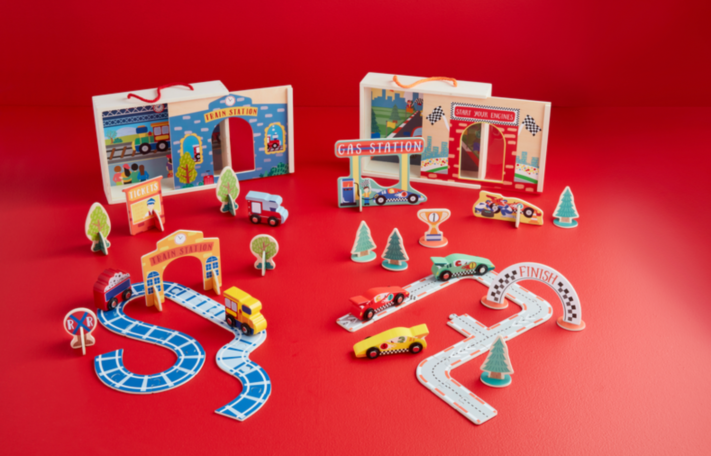 Red Race Track Set