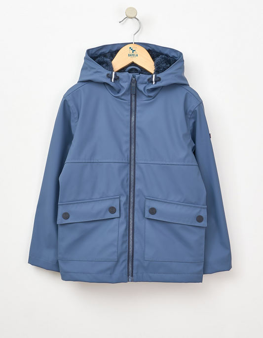 Fleece Lined PU Raincoat