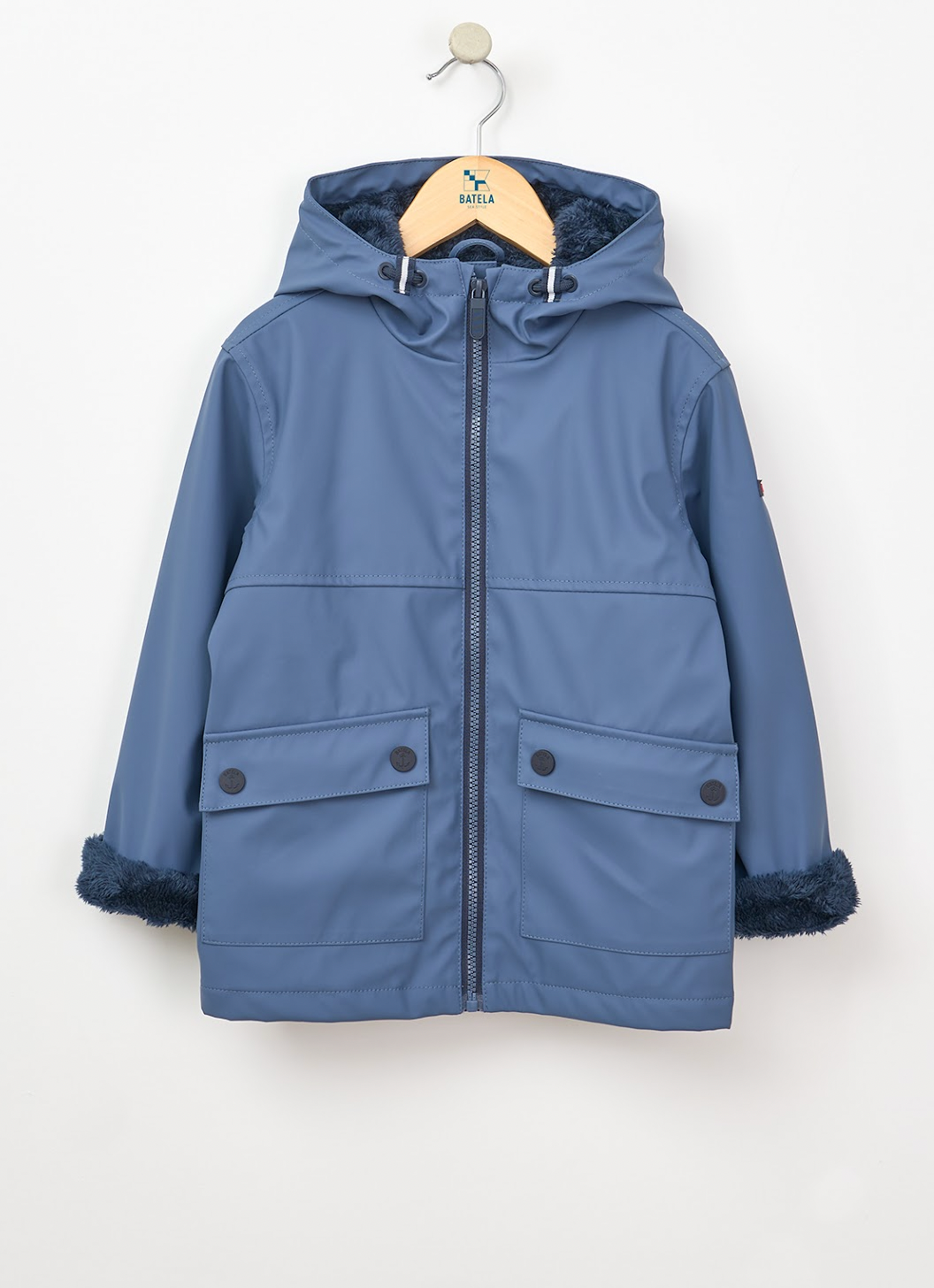 Fleece Lined PU Raincoat