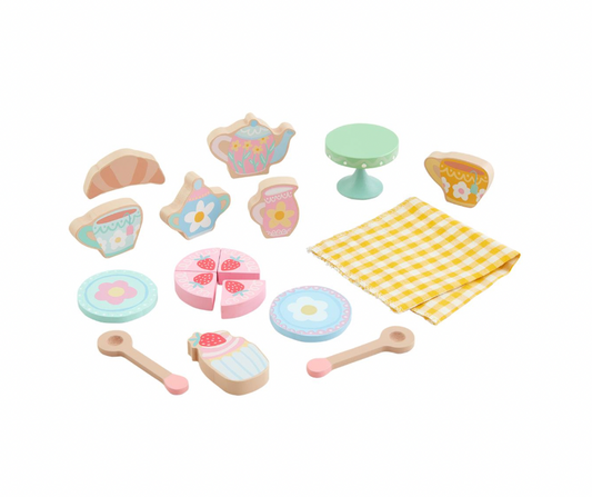 Wood Tea Party Set