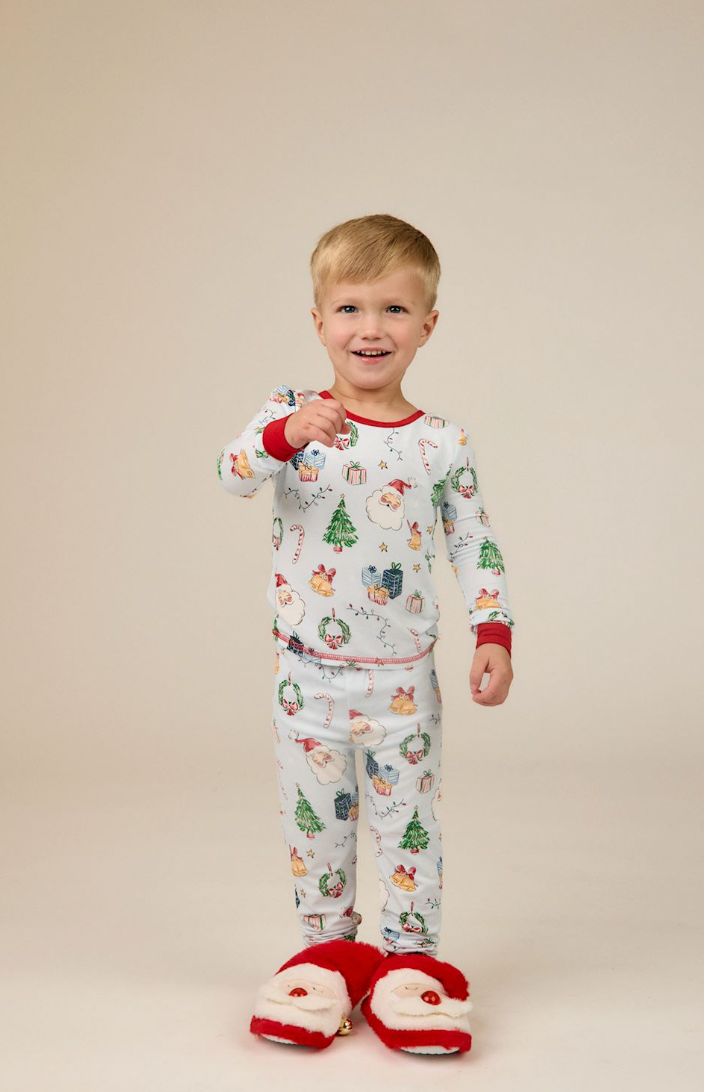 Santa Light-Up Christmas Slippers