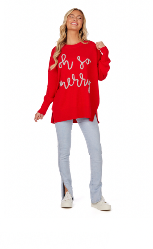 Womens Sparkle Merry Sweater