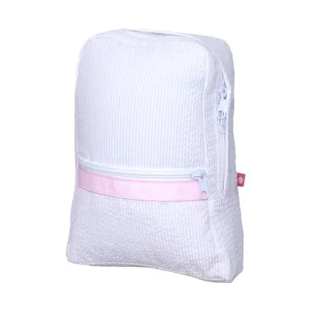 Pink Small Seersucker Backpack