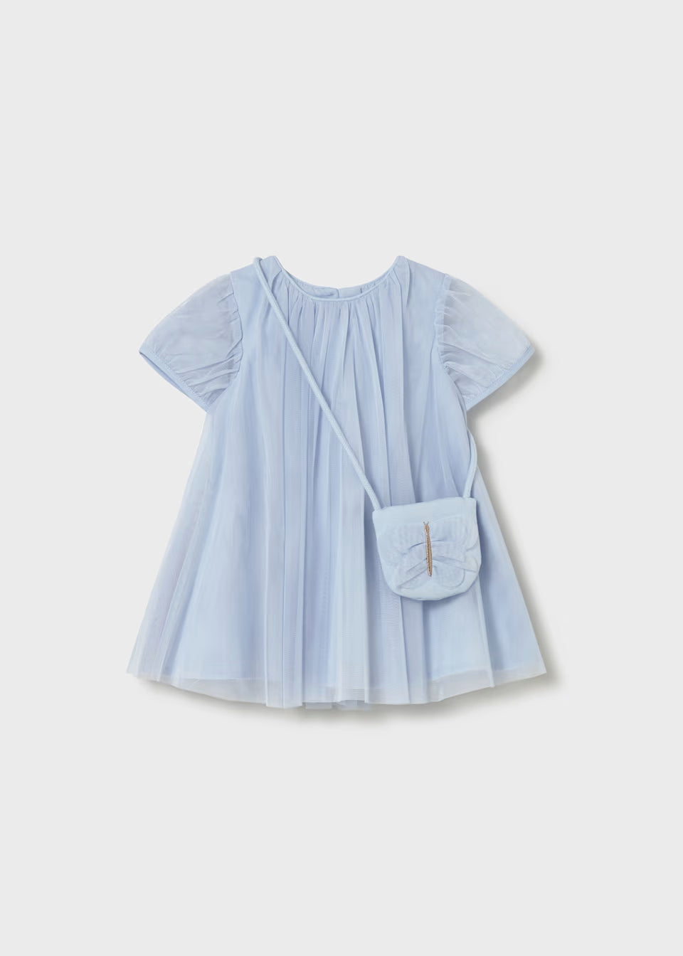 Blue Tulle Dress & Bag