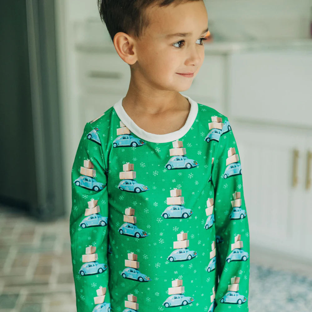 Blue Car Buttflap PJs