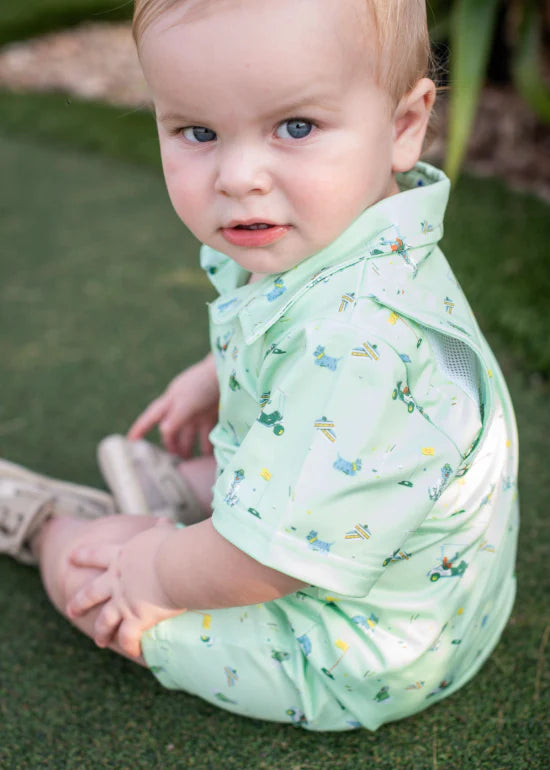 Dogwood Perf Polo Romper