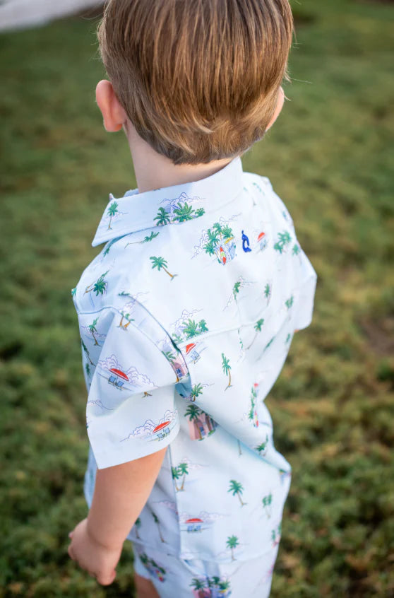 Coastal Getaway Pearl Snap SS Shirt