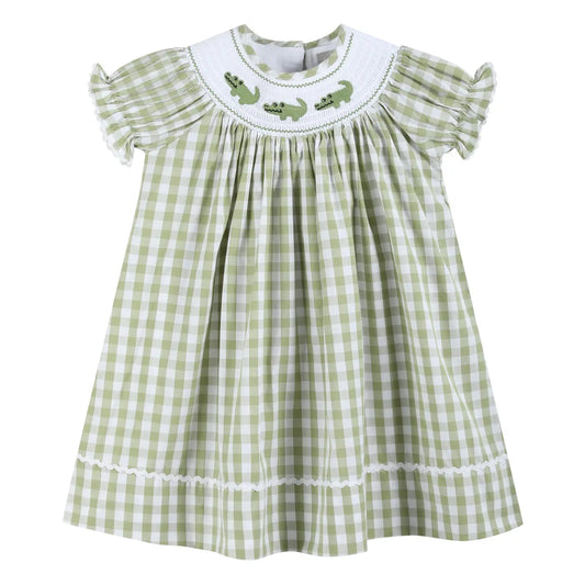 Green Alligator Smock Bishop
