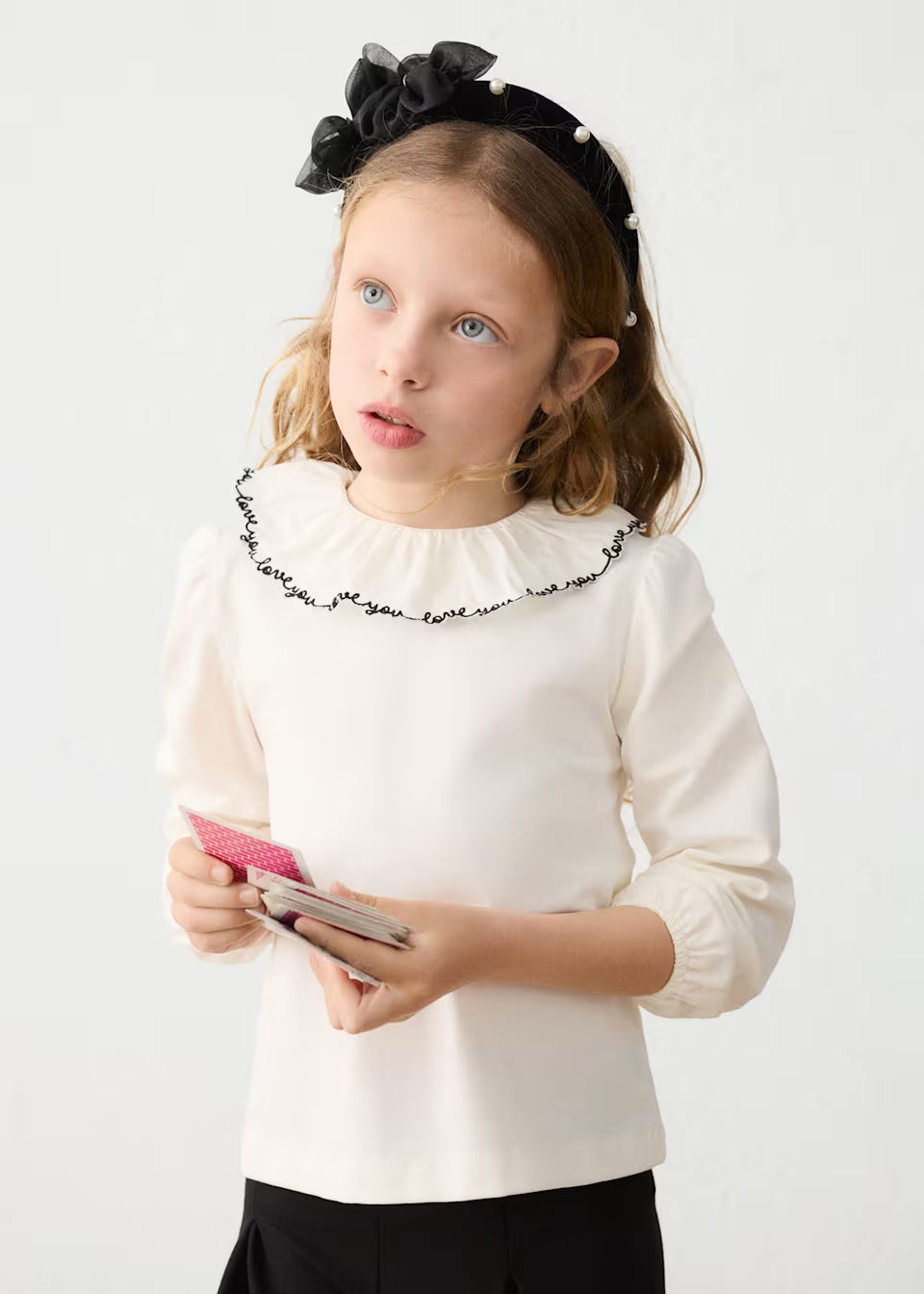 LOVE Ruffle Collar Blouse