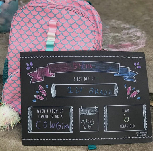 Chalkboard Back to School Placemat