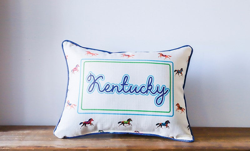 "Southern Pines" Derby House Name Pillow
