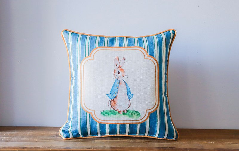 Blue Stripe Peter Rabbit Pillow