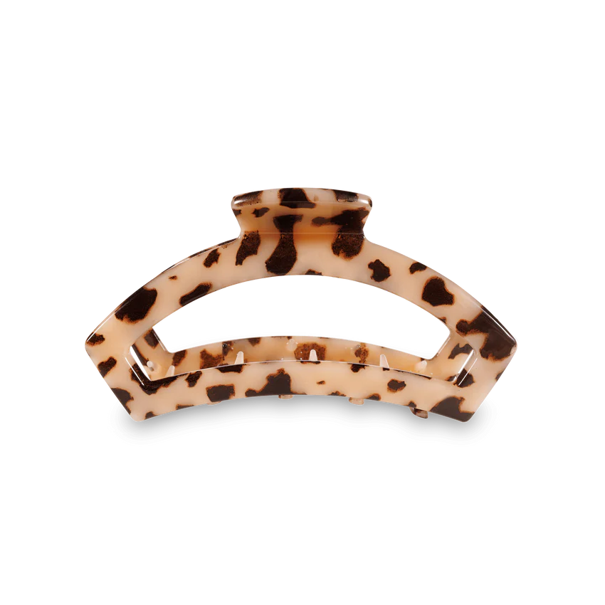 Open Blonde Tortoise Medium Hair Clip