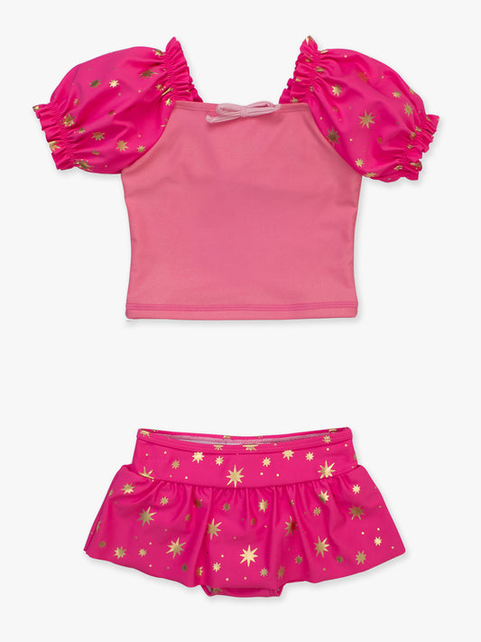 Pink  Princess 2PC Skirted Swimsuit