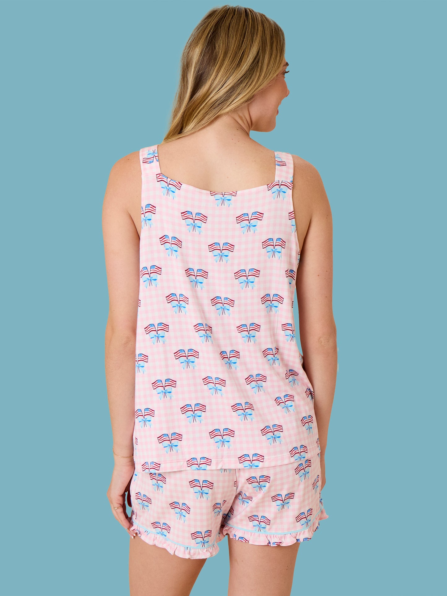 Pink Patriotic Ladies PJ Set
