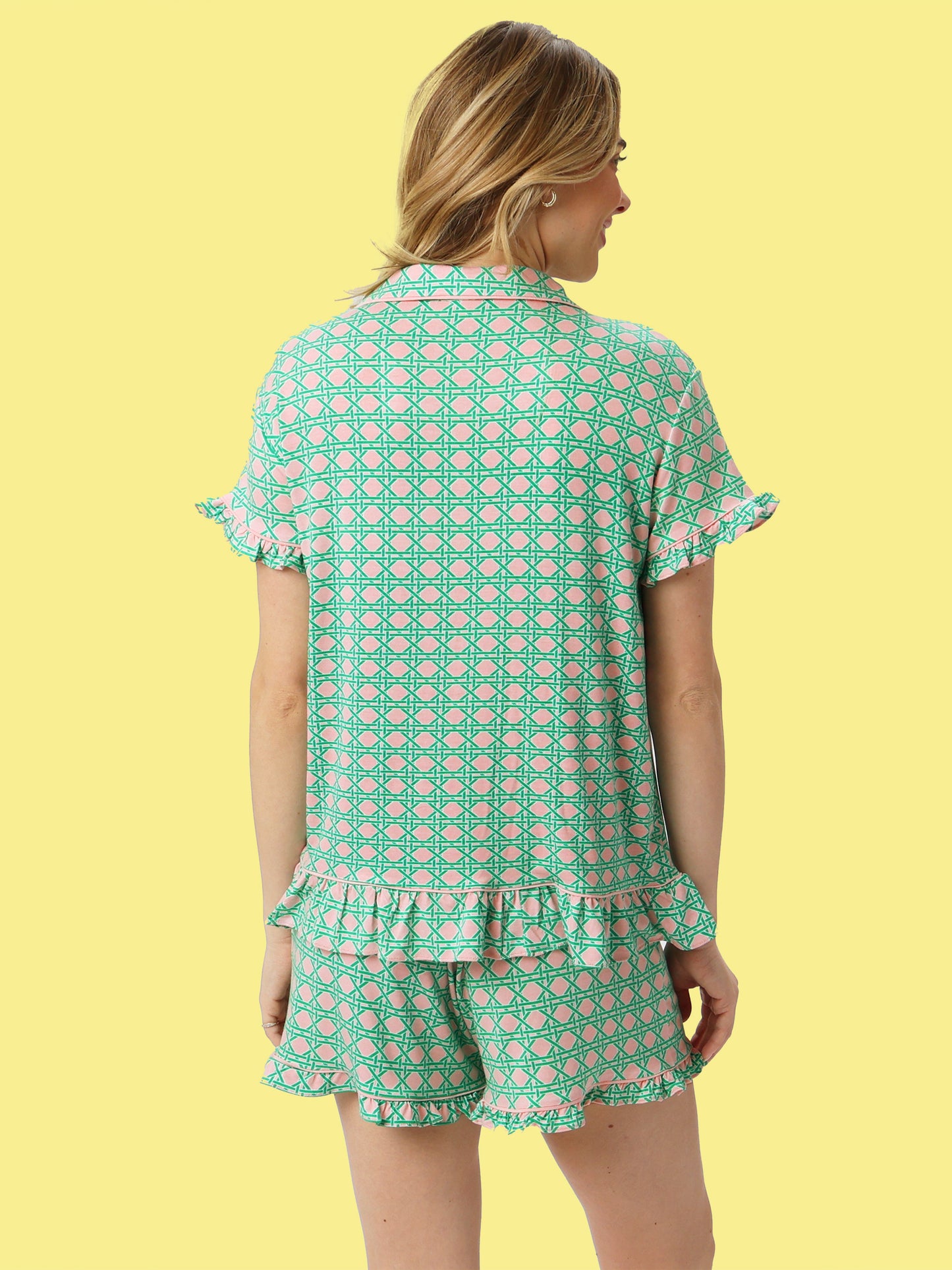 Pink Coastal Cane Women's PJ Set