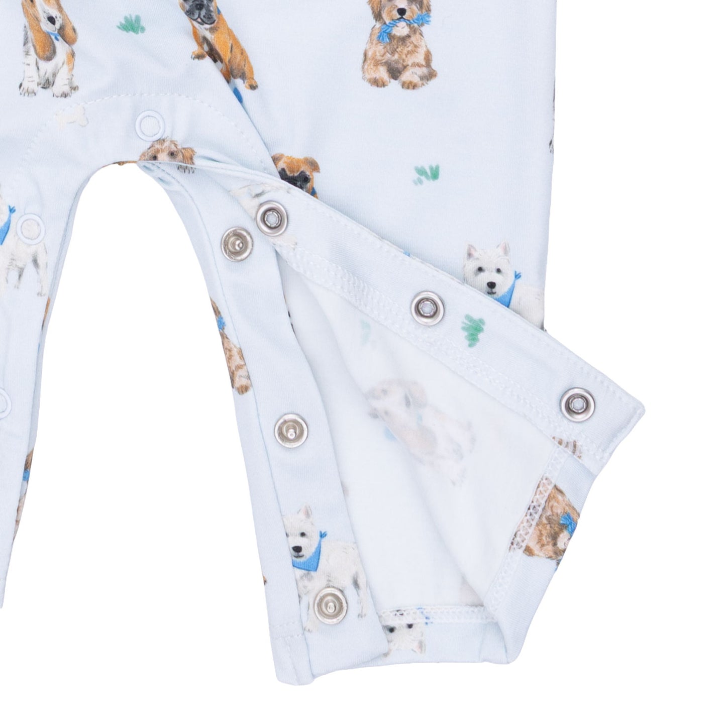 Bestie Dogs Blue Polo Romper