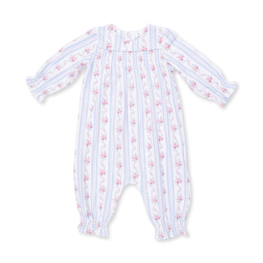 Anna Floral Stripe Smock Romper