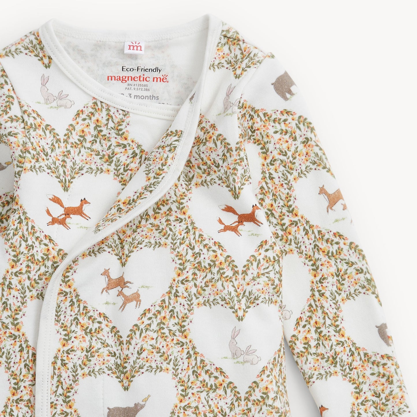Animal Heart Organic Gown/Hat Set
