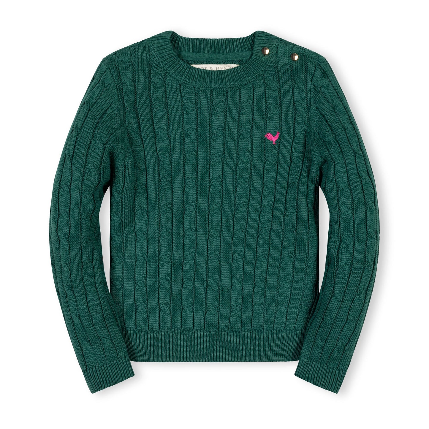 Green Organic Cable Sweater