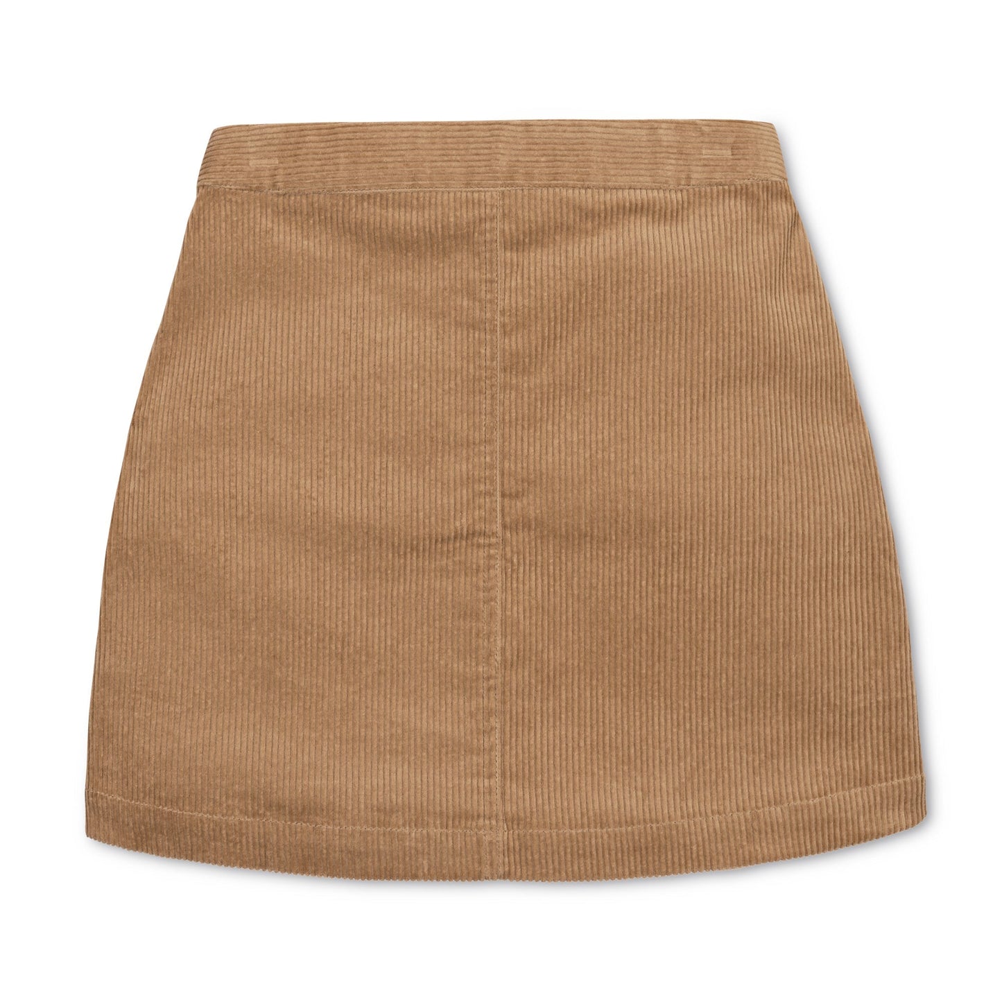 Tan Organic Cord Button Skirt