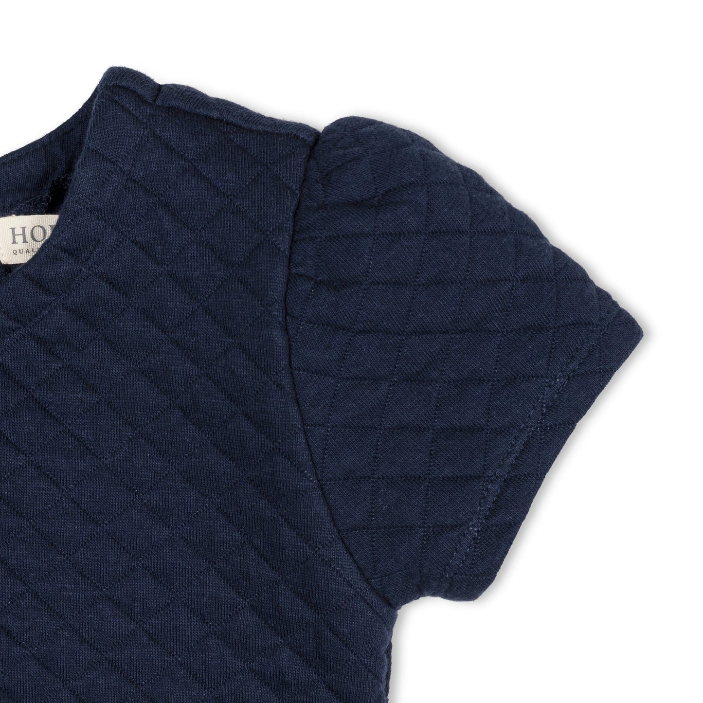 Navy Quilted Skater Dress