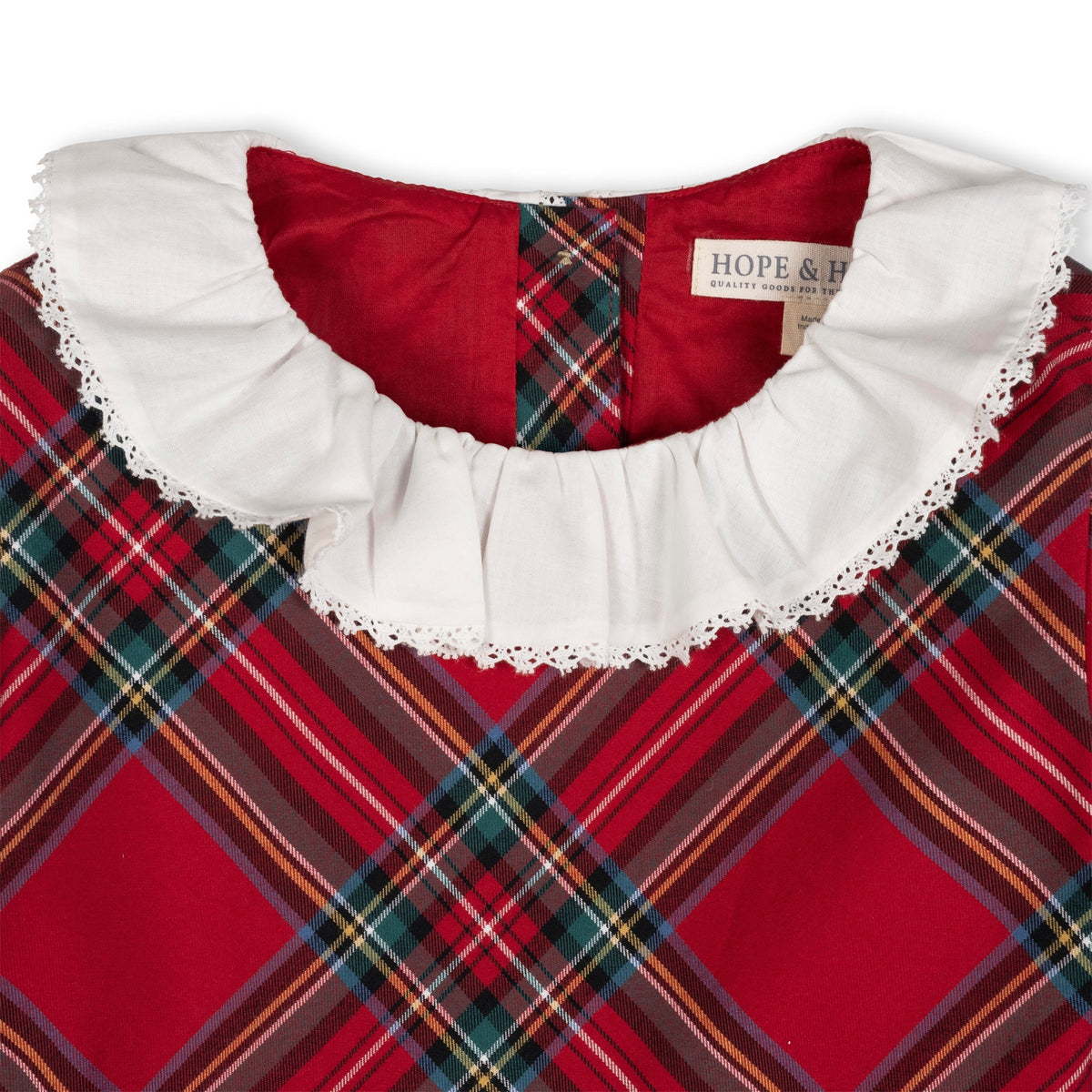 Red Tartan Organic Party Dress