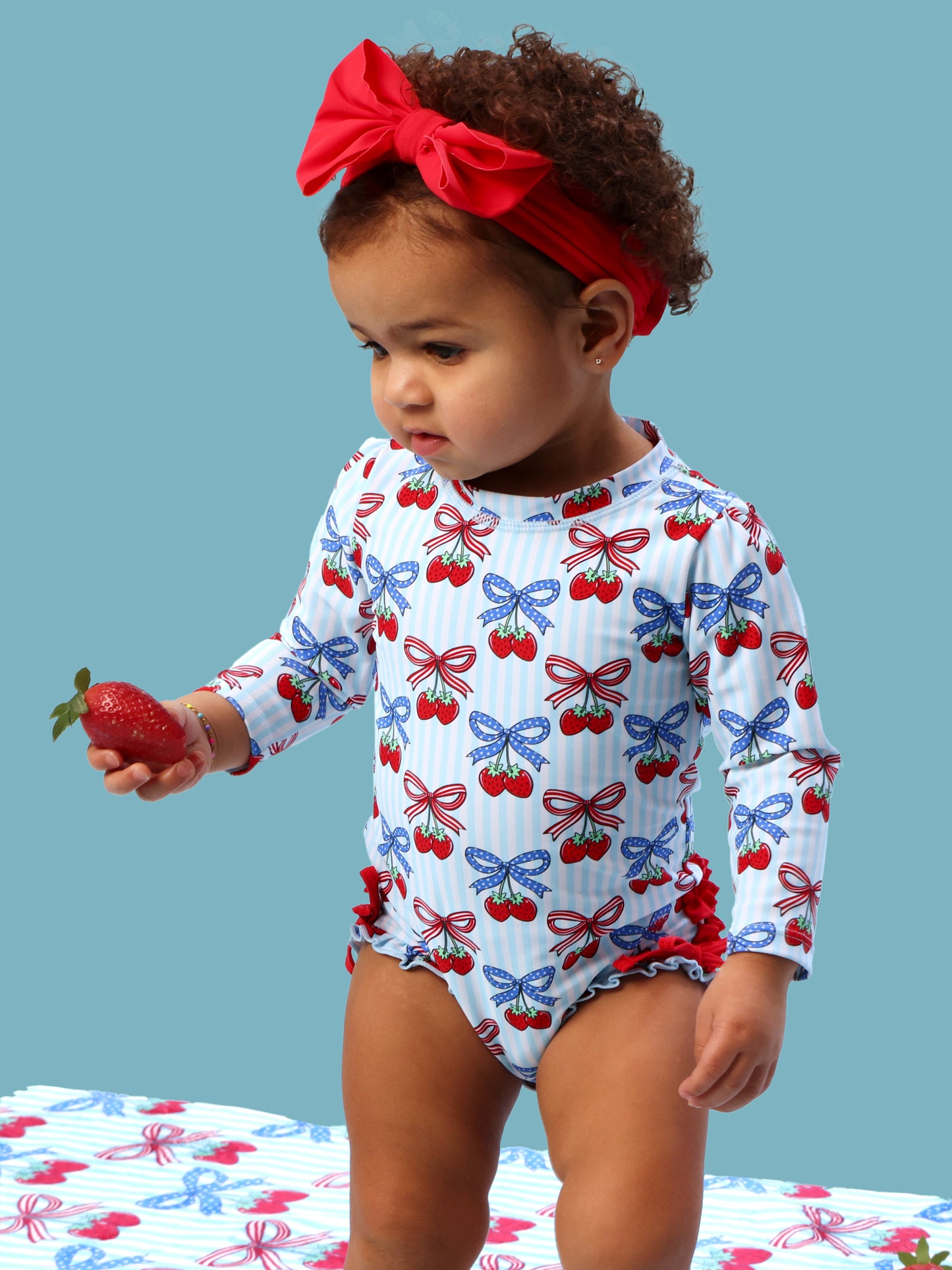 Berries & Bows 1PC Rashguard Swim