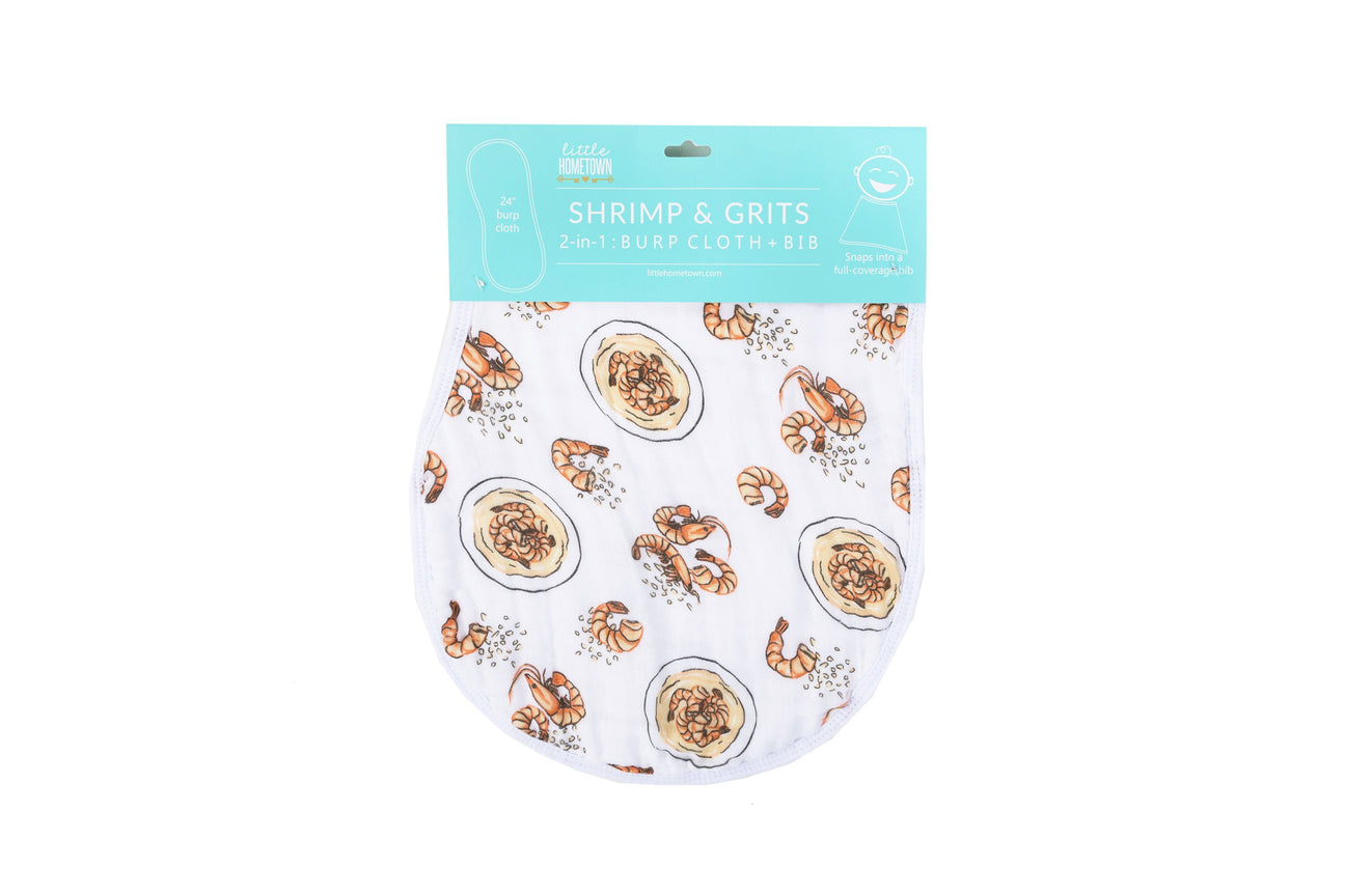 Shrimp 'n' Grits Burp/Bib Combo