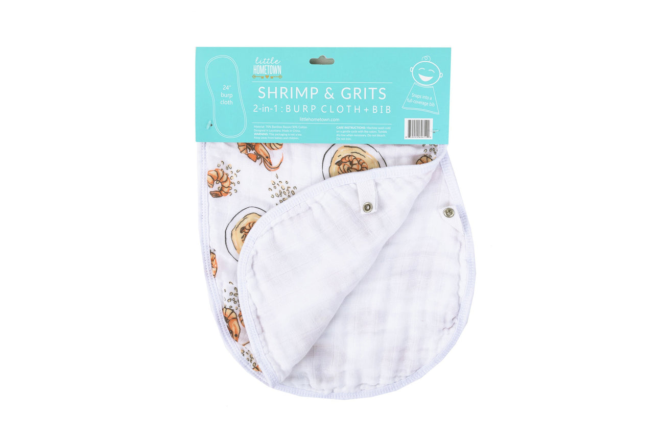 Shrimp 'n' Grits Burp/Bib Combo