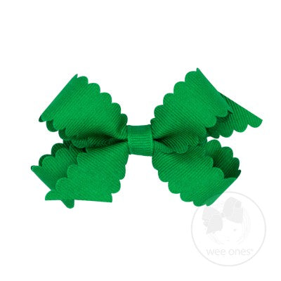 Mini Scalloped Edge Grosgrain Bow