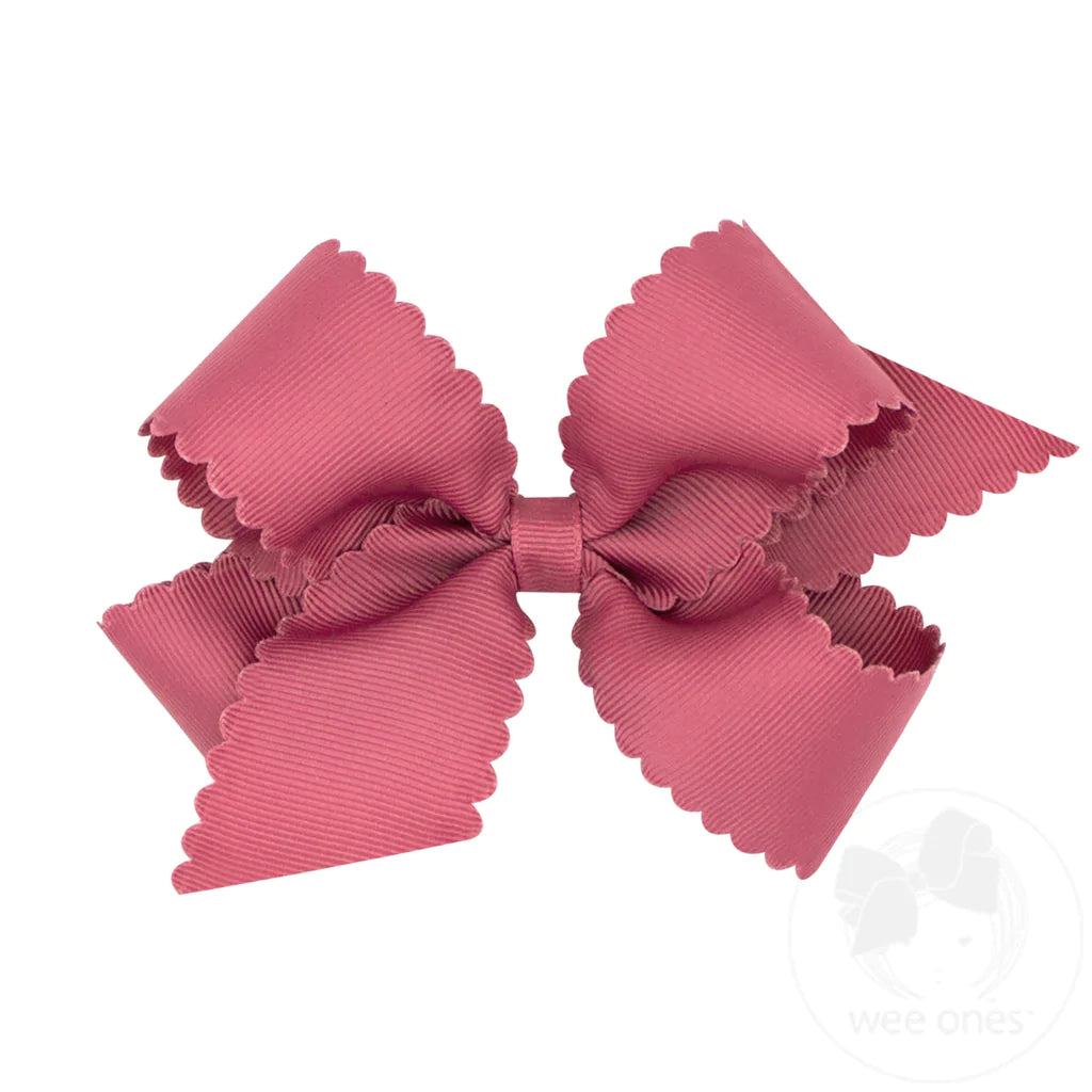 Medium Scalloped Edge Grosgrain Bow