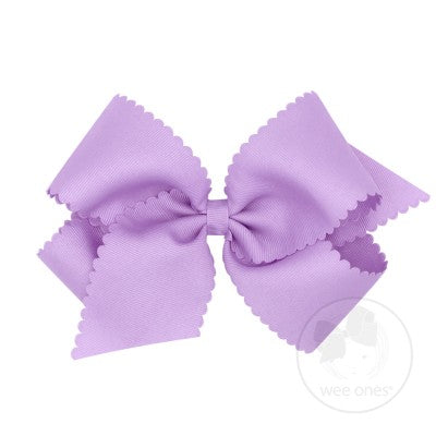 King Scalloped Edge Grosgrain Bow