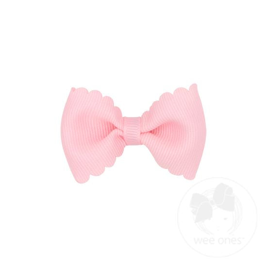 Tiny Scalloped Edge Grosgrain Bow