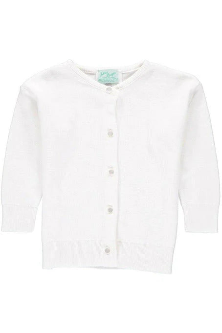 Cotton Cashmere White Cardigan