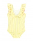 Banana Seersucker Waterfall One Piece